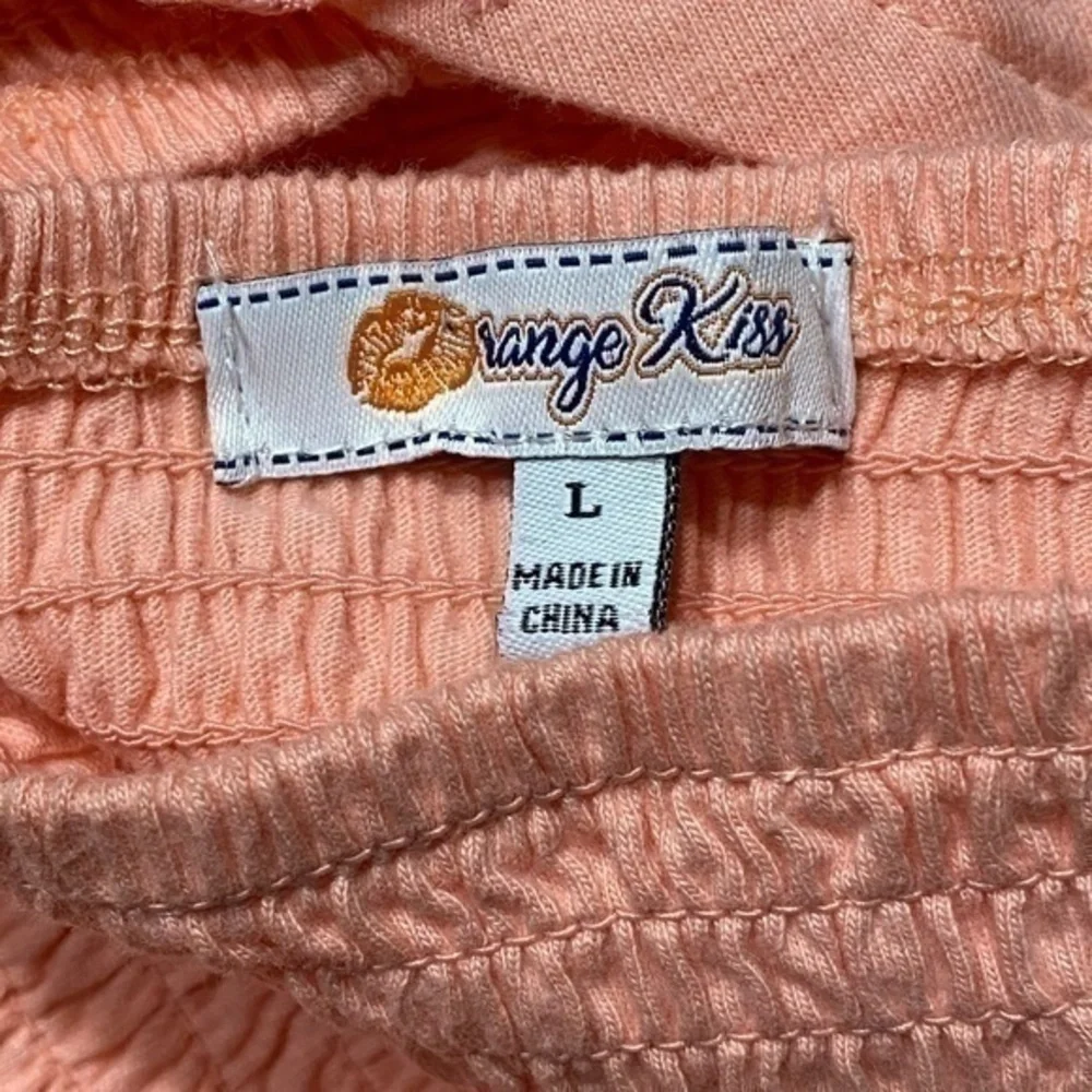 Orange Kiss Crop Top/Blouse Women L NWT